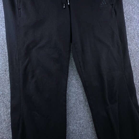 Adidas Sweatpants Womens Medium Joggers Lounge Drawstring Athletic Black Fleece - Picture 5 of 16